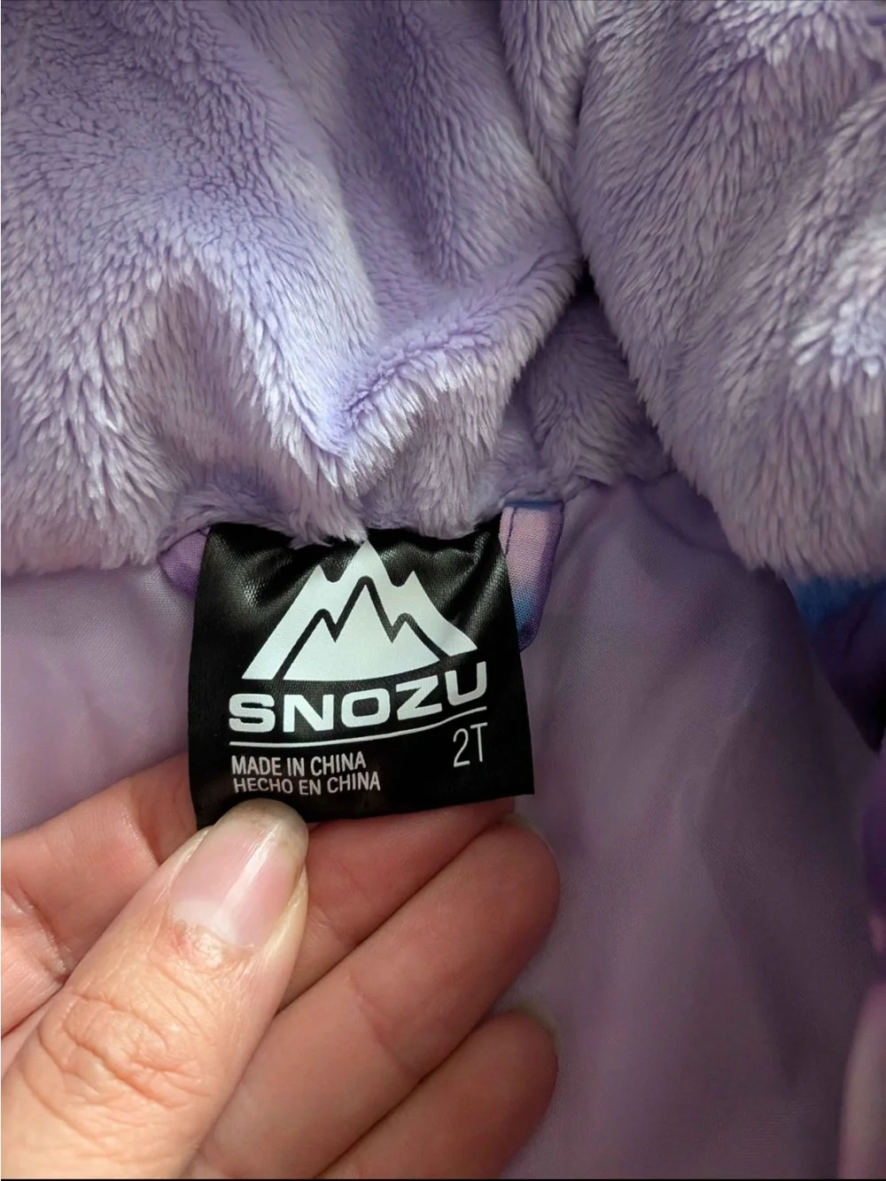 Snozu Lilac Plush-Lined Jacket with Soft Hood